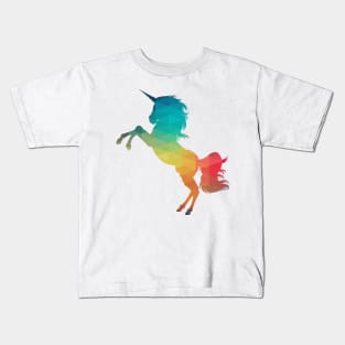 Rainbow unicorn horse Kids T-Shirt